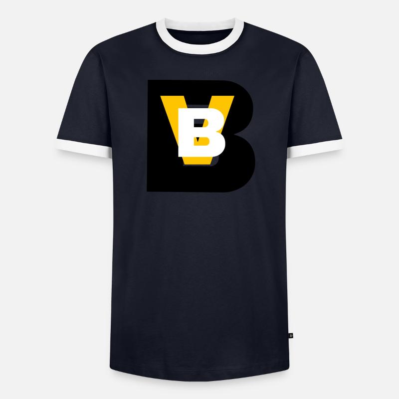 B D Männer Kontrast-T-Shirt