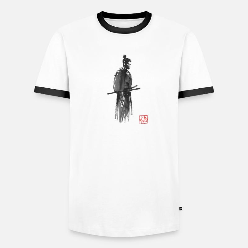 Samurai Profile Men's Ringer Shirt