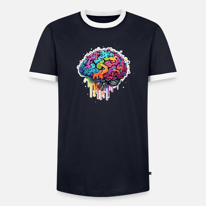 Brain / Knowledge / Intelligence / Smart / Thinking - Men's Ringer Shirt - undefined