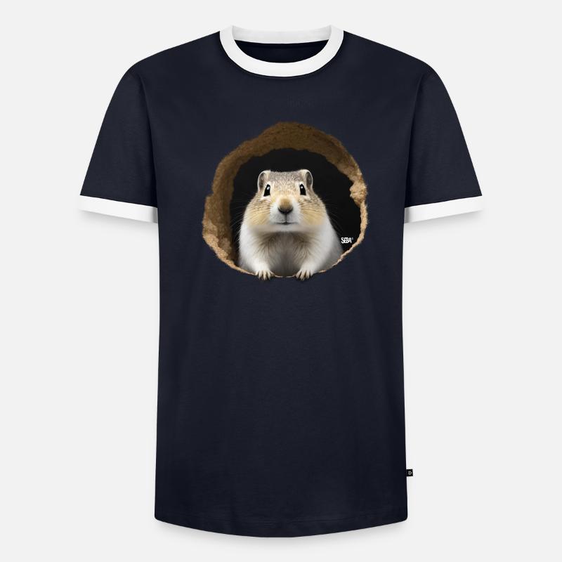 Doux Gopher endormi T-shirt contrasté Homme