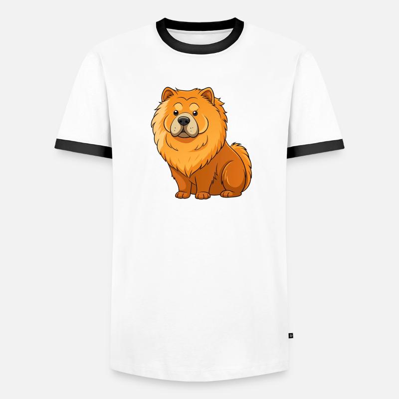 Stoic Chow Chow Guarding Territory Men's Ringer Shirt