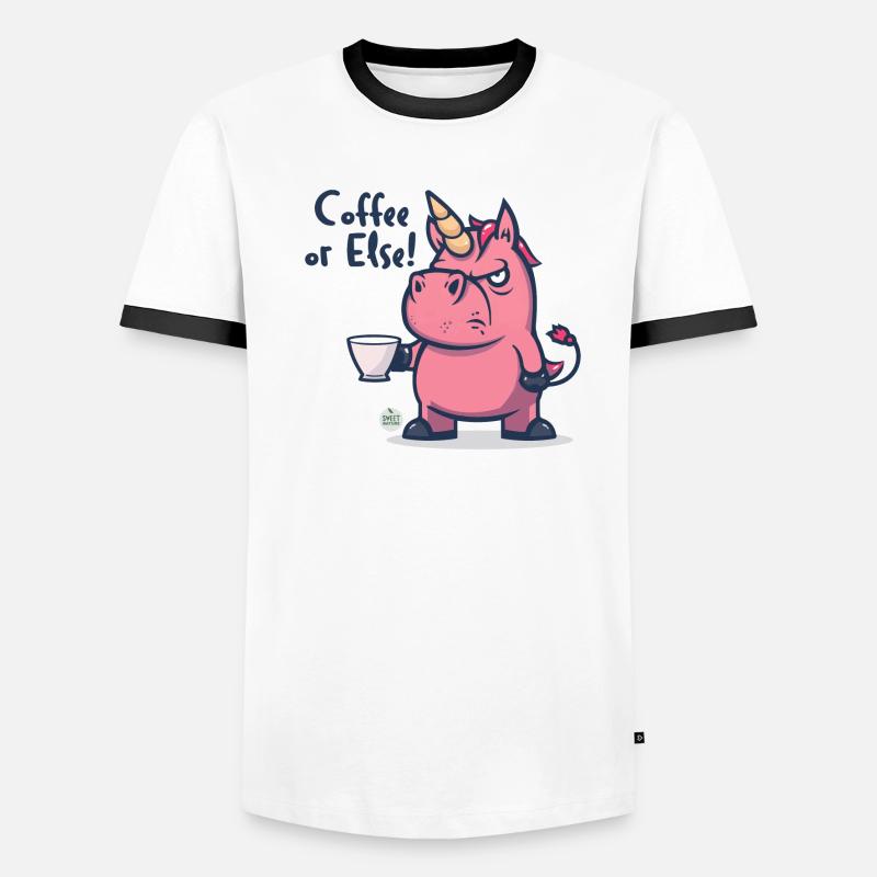 Kaffee hin oder her! Männer Kontrast-T-Shirt