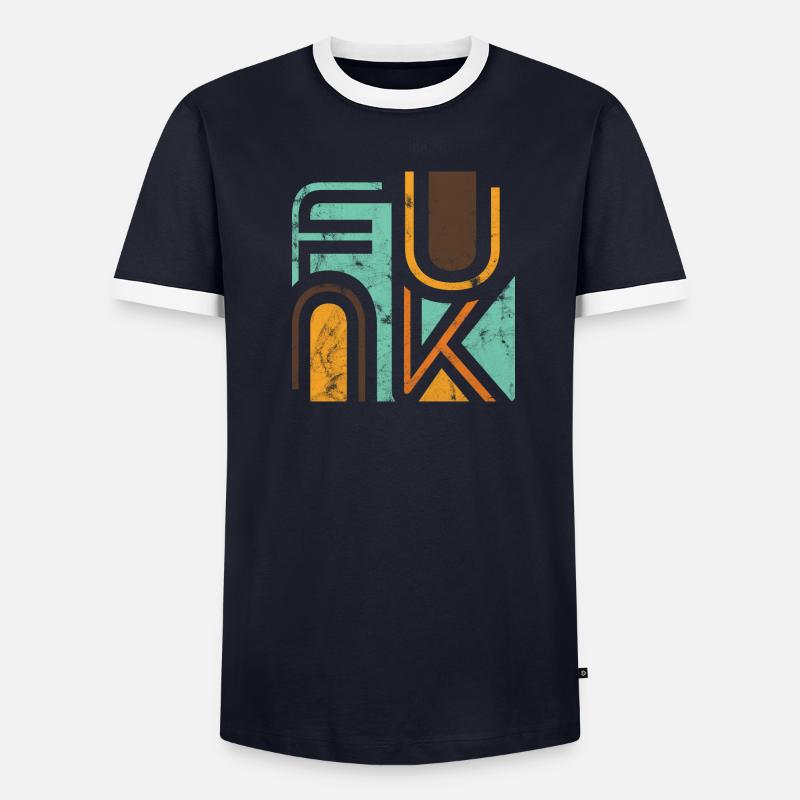 Funk Retro Männer Kontrast-T-Shirt