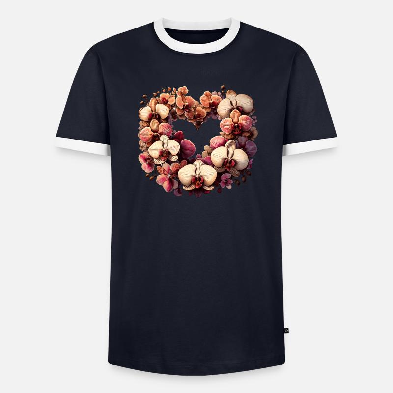 Orchidées T-shirt contrasté Homme