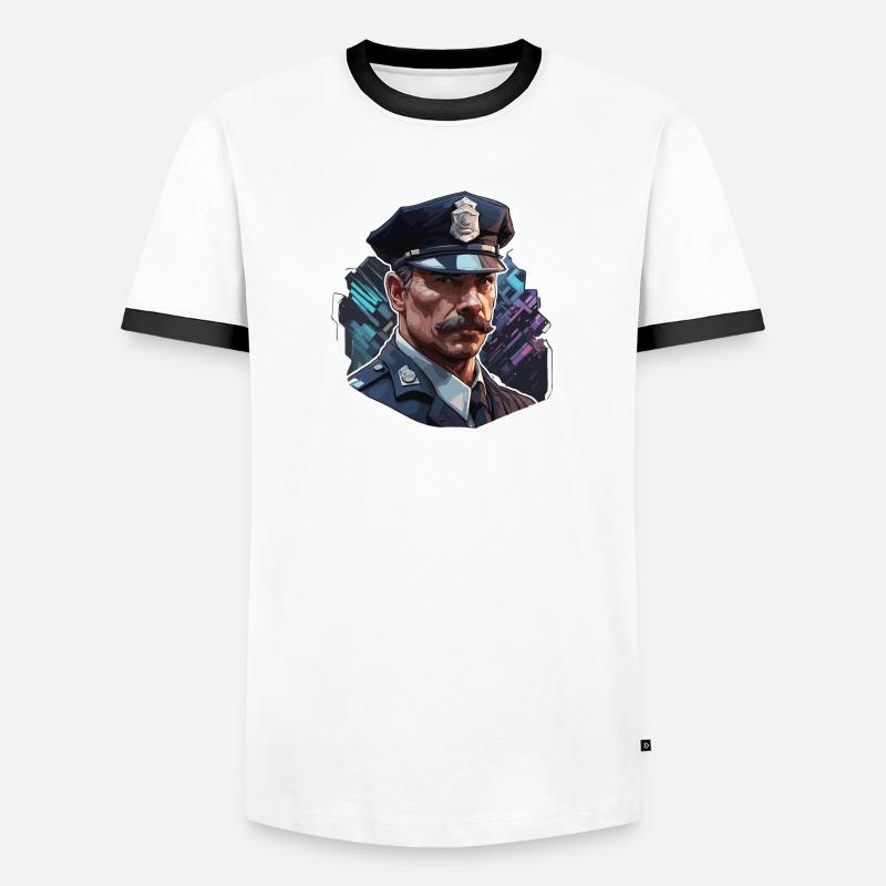 Polizei / Einsatz / Beruf / Job / Einsatzkräfte Männer Kontrast-T-Shirt