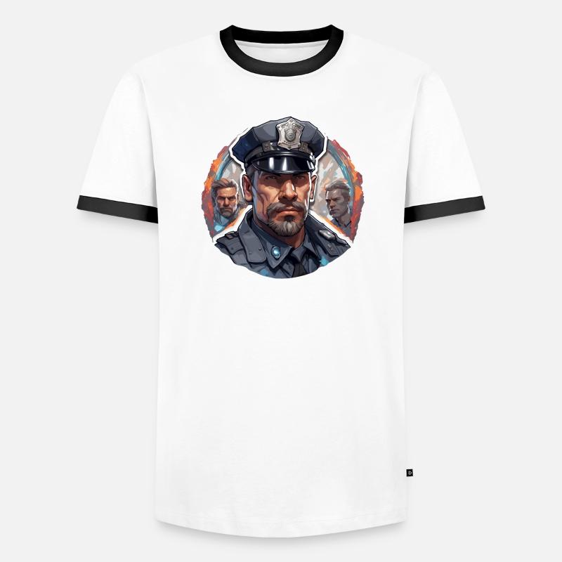 Polizei / Einsatz / Beruf / Job / Einsatzkräfte Männer Kontrast-T-Shirt