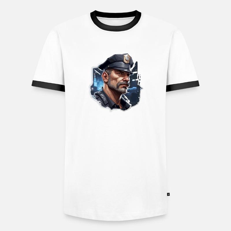 Polizei / Einsatz / Beruf / Job / Einsatzkräfte Männer Kontrast-T-Shirt