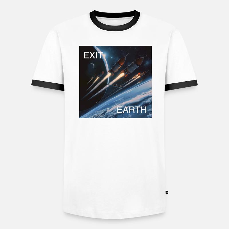 Exit Earth Männer Kontrast-T-Shirt