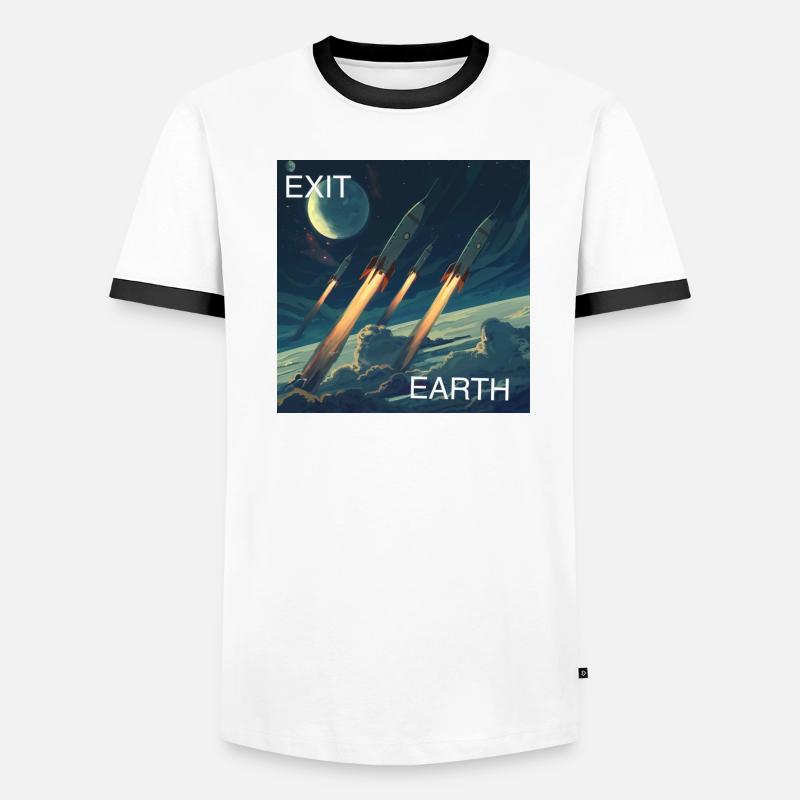 Exit Earth Männer Kontrast-T-Shirt