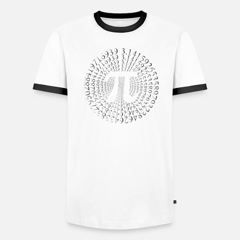 Pi Circle Number Mathematics Math Men's Ringer Shirt