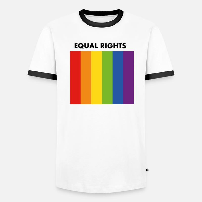 Equal rights pride flag Men's Ringer Shirt