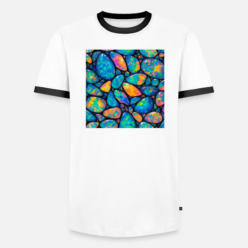 Opal-Muster Männer Kontrast-T-Shirt