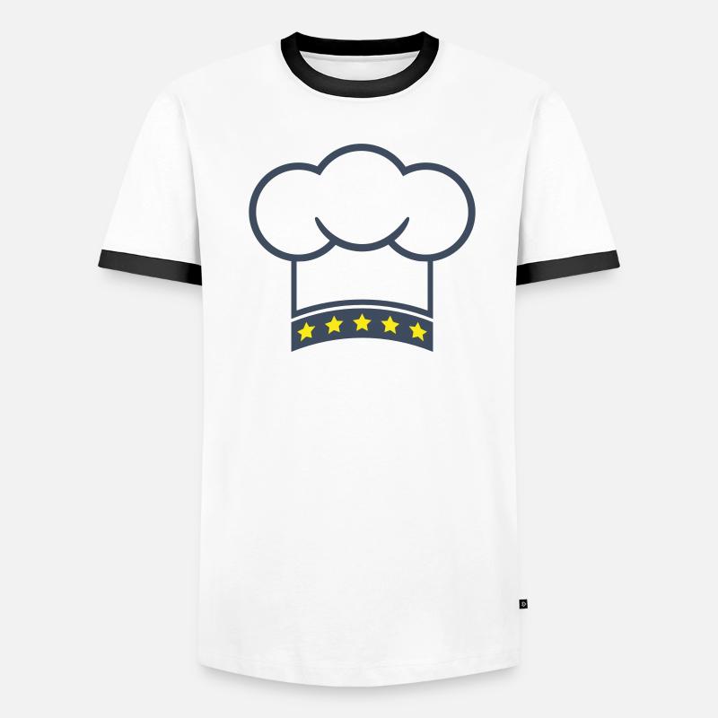 5 Star Chef's Hat Kitchen Master Chef Cool Men's Ringer Shirt