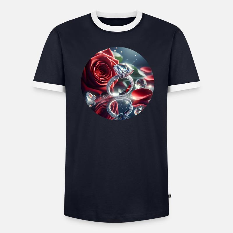 Diamant Männer Kontrast-T-Shirt