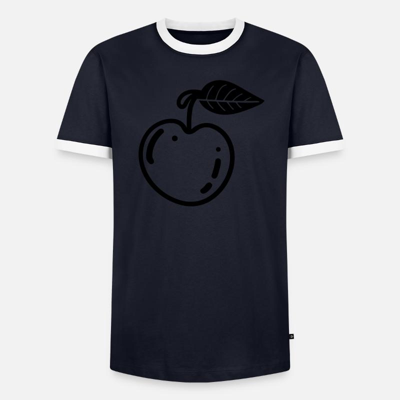Kirsche Männer Kontrast-T-Shirt