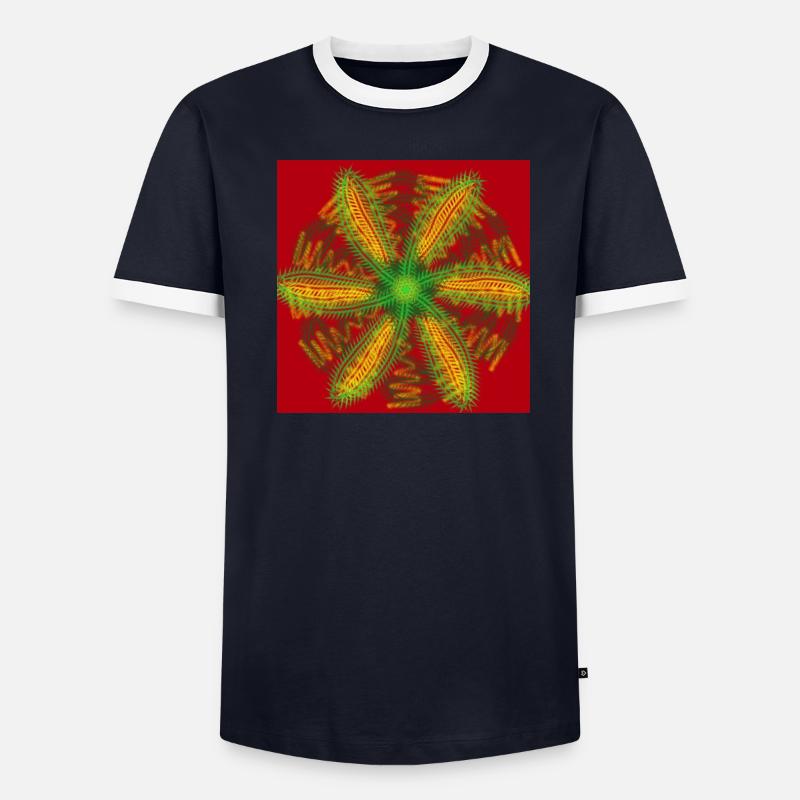 Blume Windrad Männer Kontrast-T-Shirt