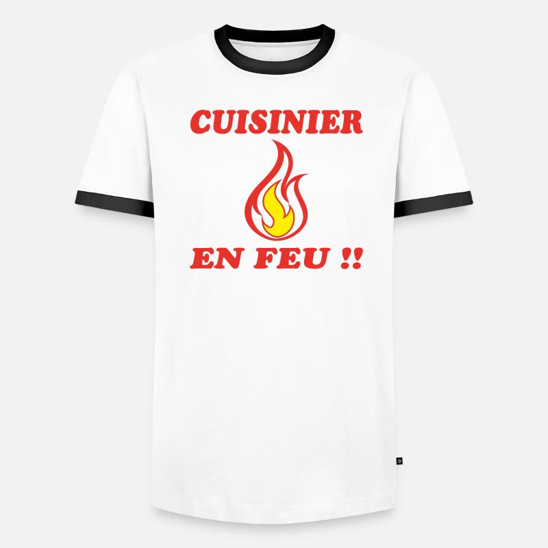 CUISINIER EN FEU !!! T-shirt contrasté Homme