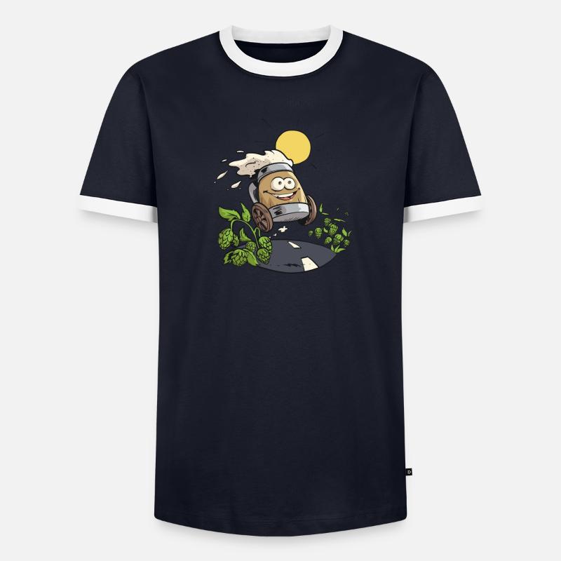 Bière joyeuse T-shirt contrasté Homme