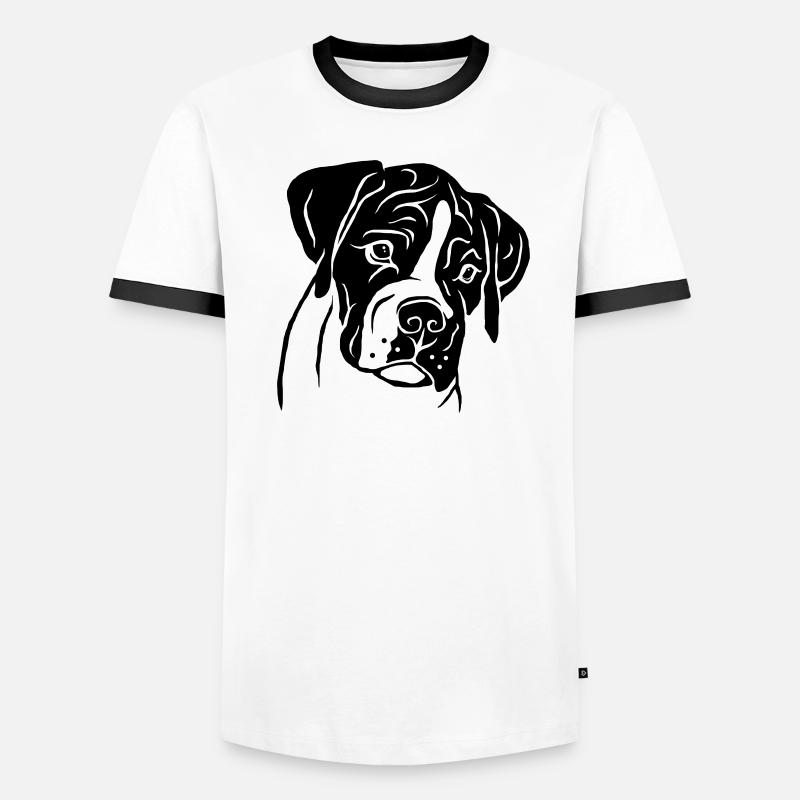 Chiot Boxer T-shirt contrasté Homme