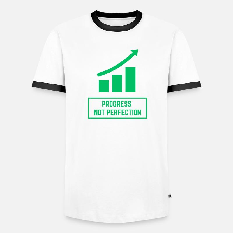 Le progrès plutôt que la perfection T-shirt contrasté Homme