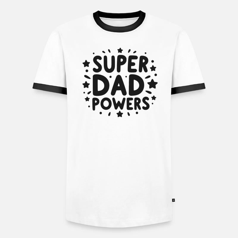 Super Dad Powers Men's Ringer Shirt
