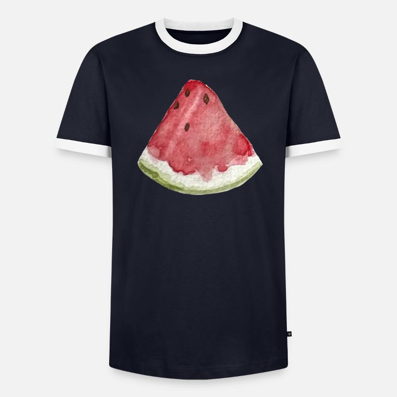 Tranche de pastèque T-shirt contrasté Homme