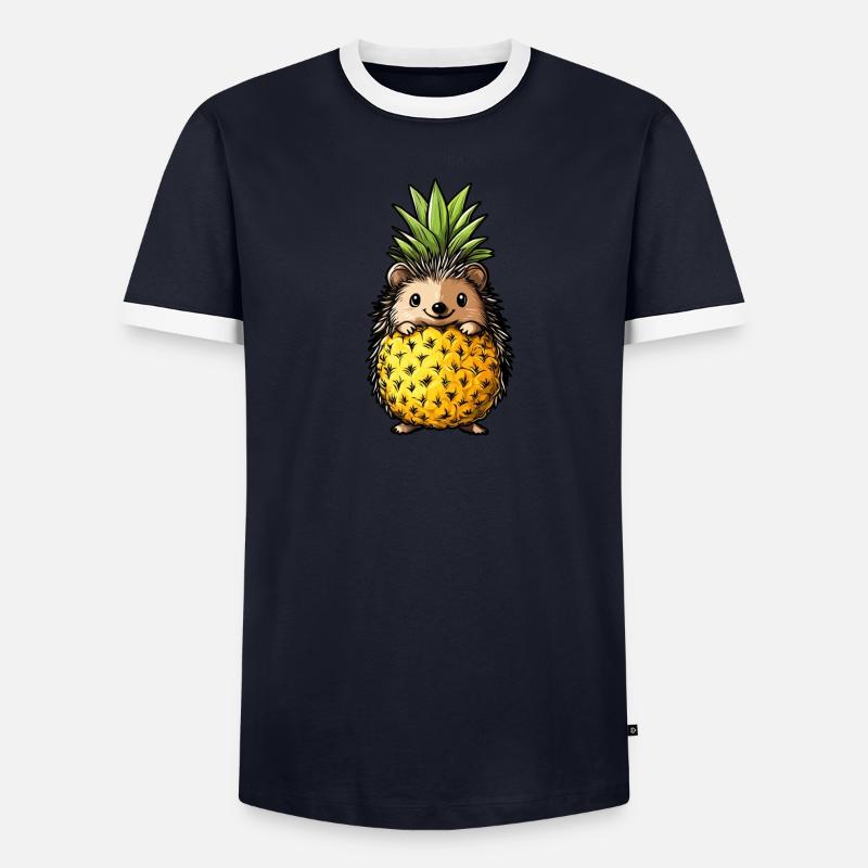 Hérisson ananas T-shirt contrasté Homme