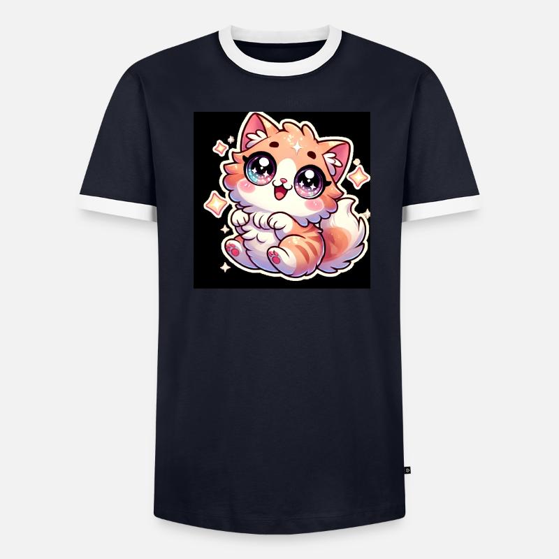 Chat mignon T-shirt contrasté Homme