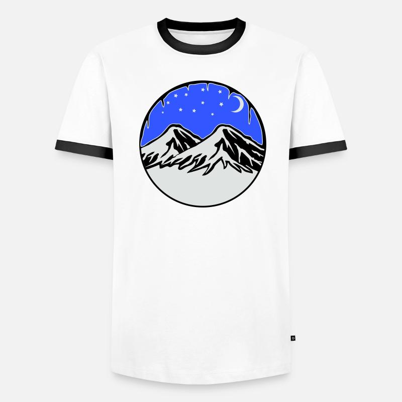 Starry sky mountains Men's Ringer Shirt