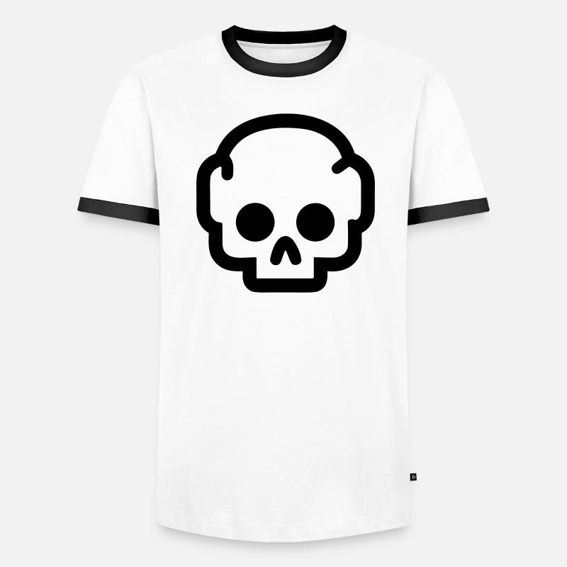 Schädel Männer Kontrast-T-Shirt