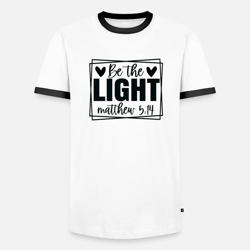 Sei das Licht Männer Kontrast-T-Shirt