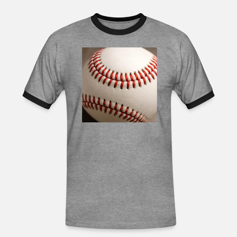 Baseball - Men's Ringer Shirt - heather grey/black
