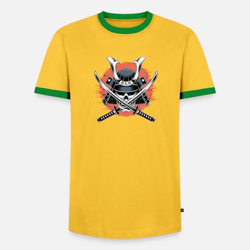Japanischer Samurai-Krieger - Männer Kontrast-T-Shirt - undefined
