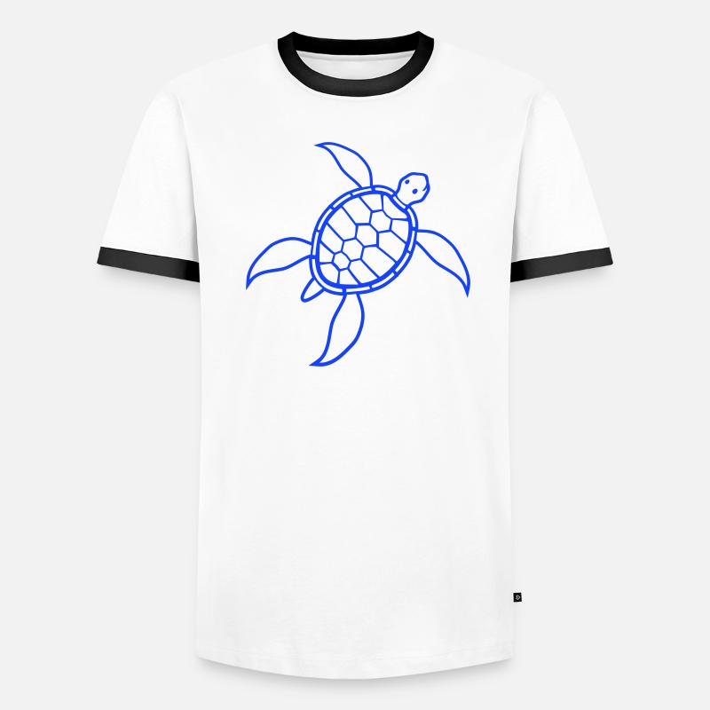 Turtle Turtle Shell Icon Logo Cool Men's Ringer Shirt