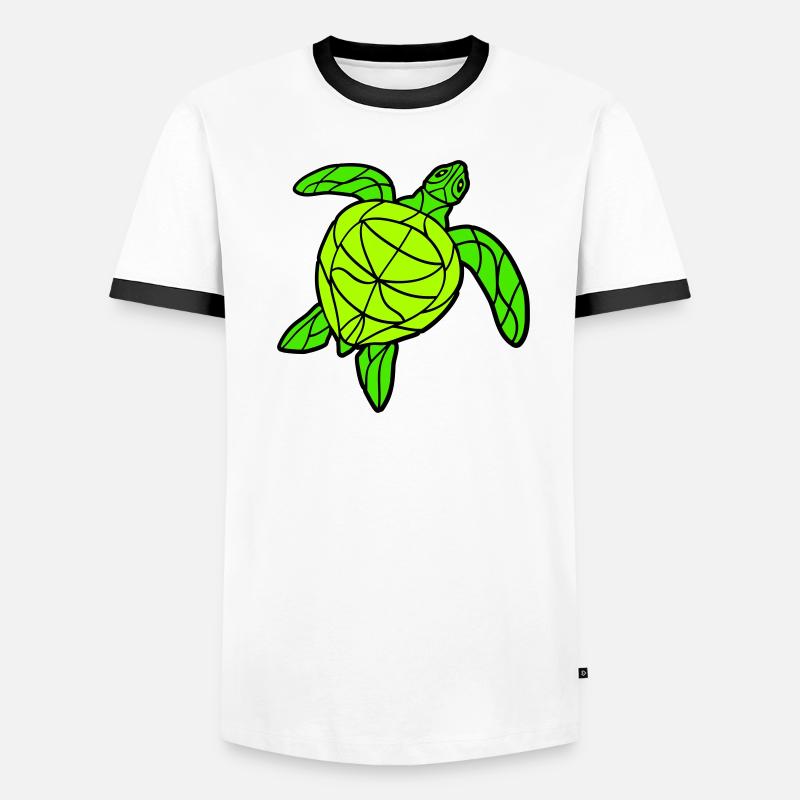 Water turtle lines strokes pattern nice cool Men's Ringer Shirt