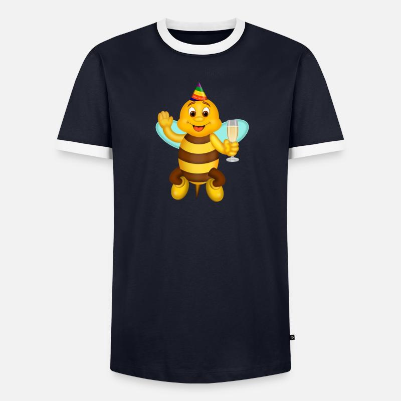 HAPBEE Neujahr Männer Kontrast-T-Shirt