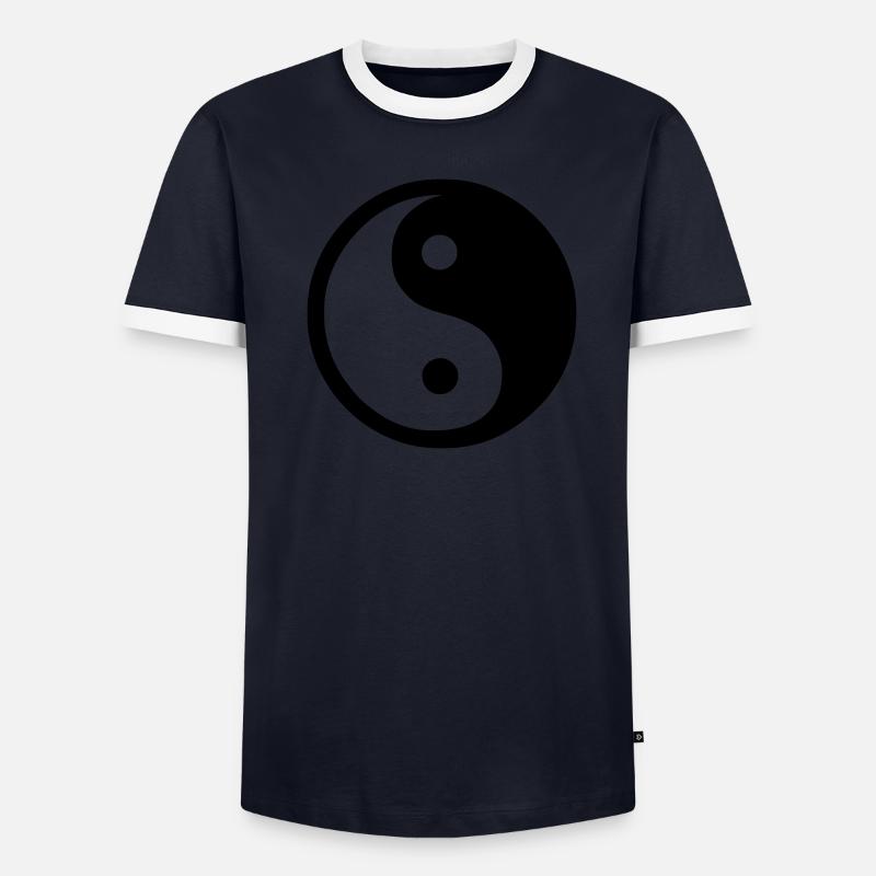 Yin Yang Männer Kontrast-T-Shirt