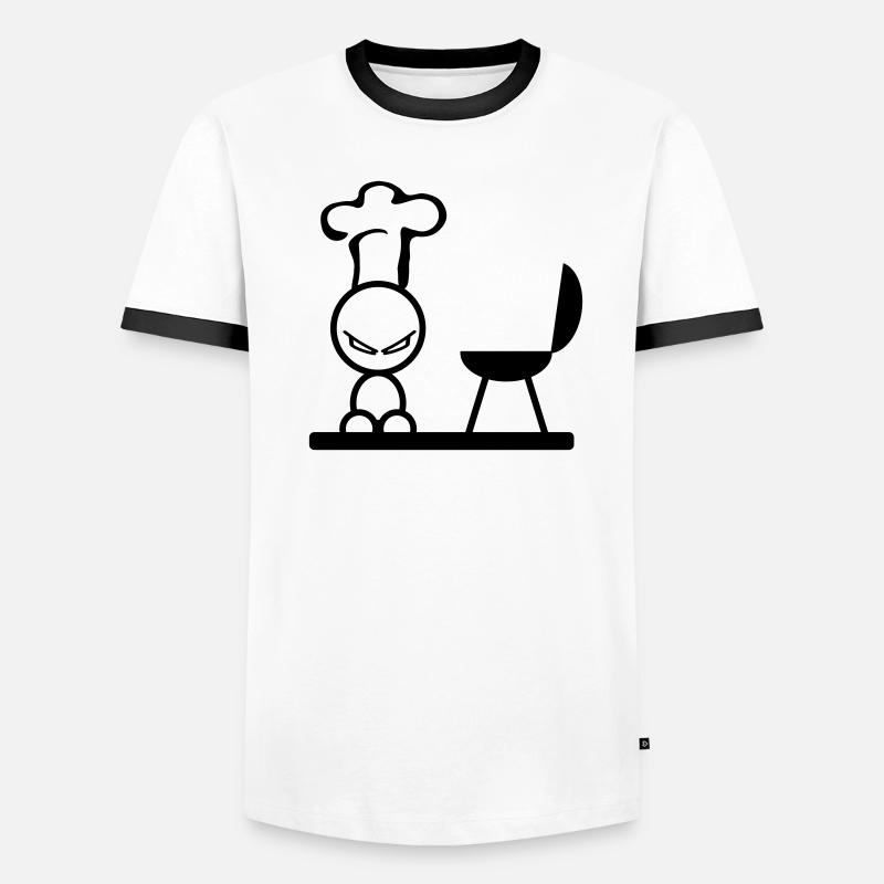 bbq Männer Kontrast-T-Shirt