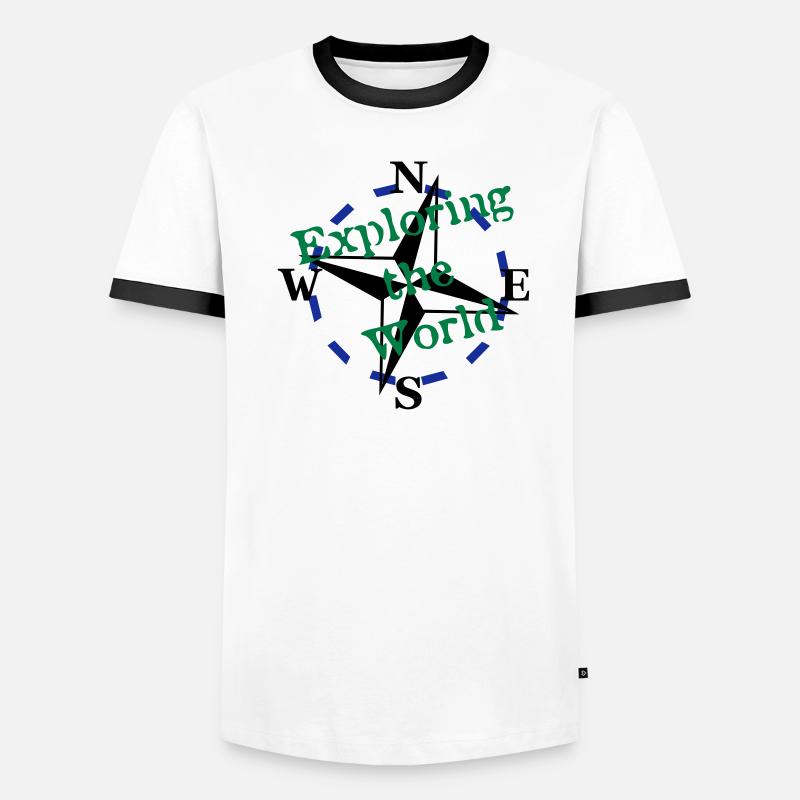 Compass - Explorer le monde - Vector 3 Couleur T-shirt contrasté Homme