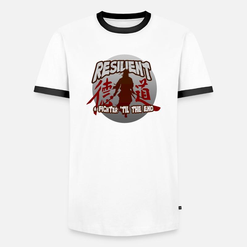 Resilient - Samurai Warrior Theme Men's Ringer Shirt
