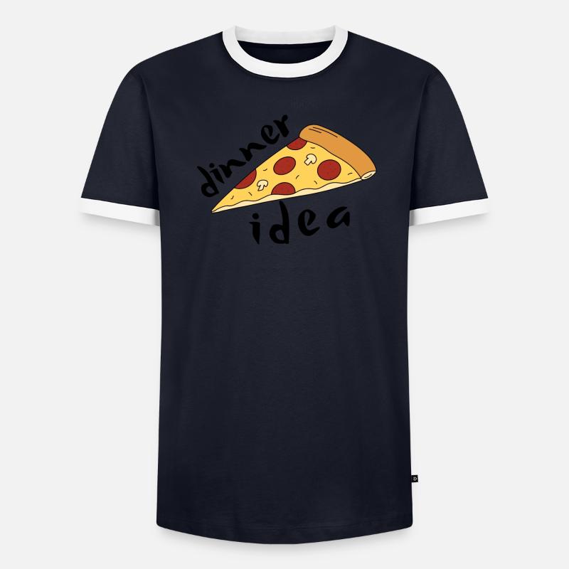 Dinner Ideas Easy - Pizza Lover Funny Men's Ringer Shirt