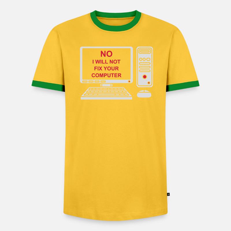 not fix your computer - Männer Kontrast-T-Shirt - undefined