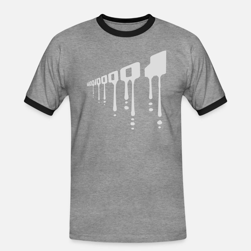 Binär Code Programm Sprache - Männer Kontrast-T-Shirt - Grau meliert/Schwarz