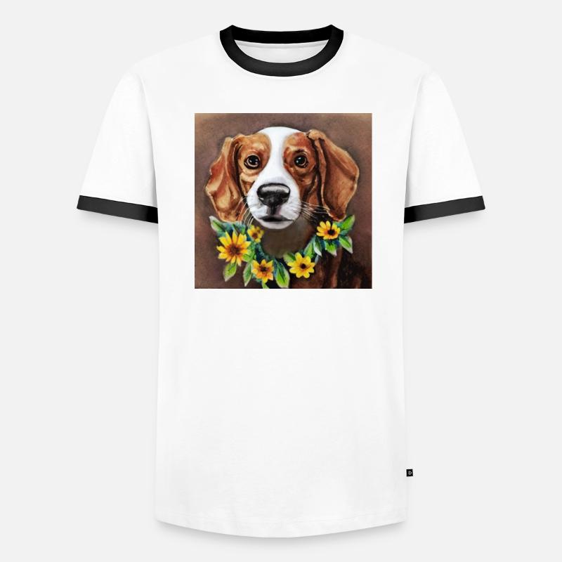 Pleurage! Source! -Beagle T-shirt contrasté Homme