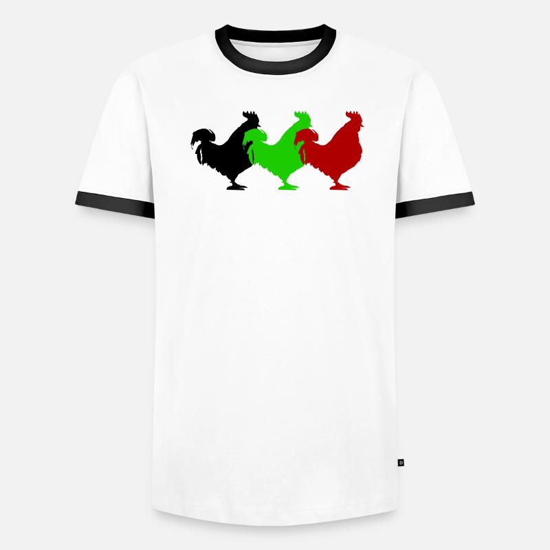 hahn Männer Kontrast-T-Shirt