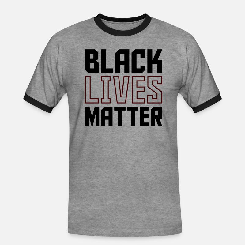 Black Lives - Men's Ringer Shirt - heather grey/black