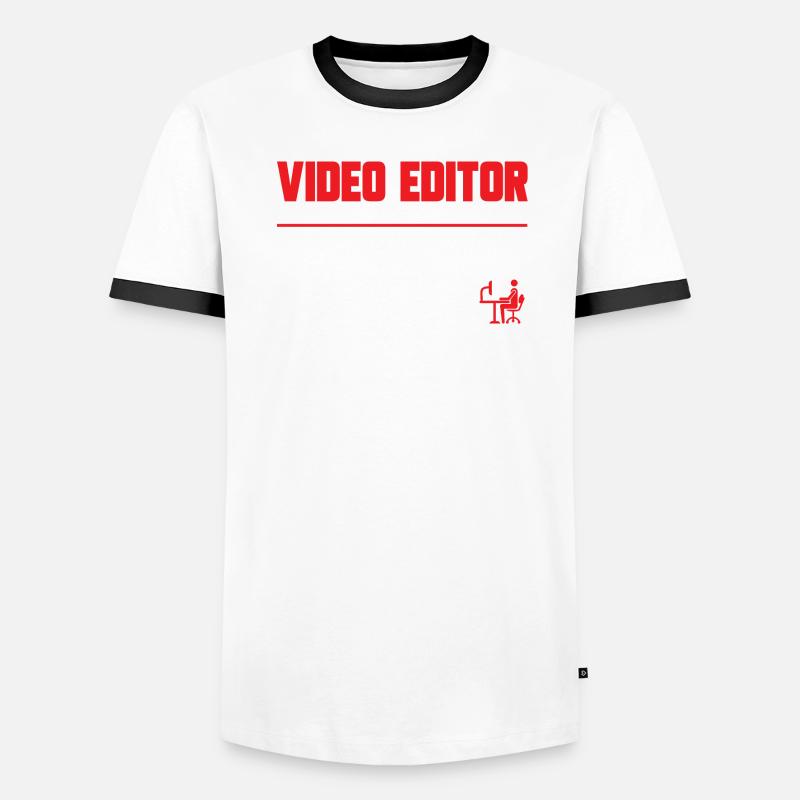 Video Editor Filmmaker Videographer Men's Ringer Shirt