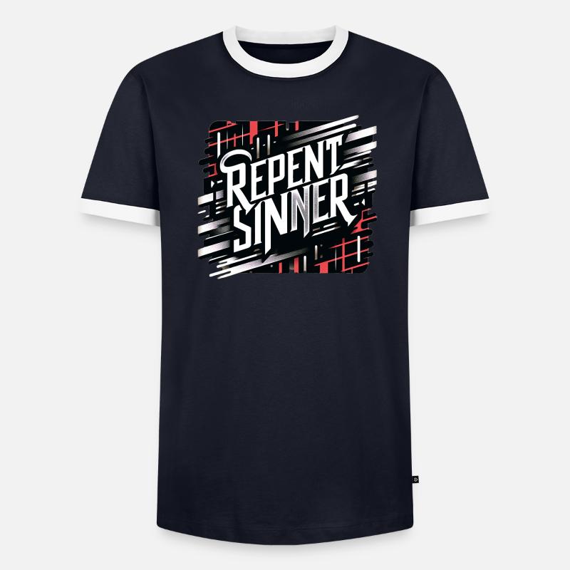 Repent Sinner 18 Men's Ringer Shirt