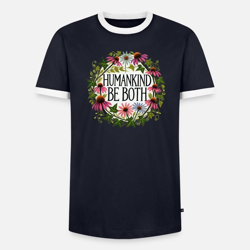 L’humanité soit les deux T-shirt contrasté Homme