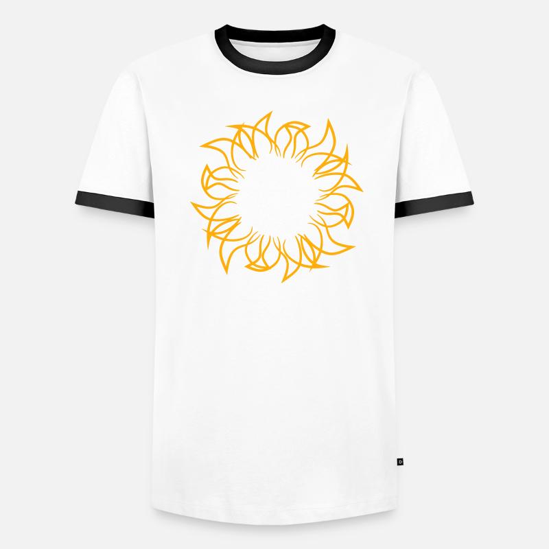 Bright Sun Rays Summer Glow Light Warmth Men's Ringer Shirt